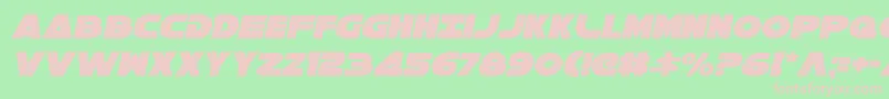 Galaxy1ci Font – Pink Fonts on Green Background