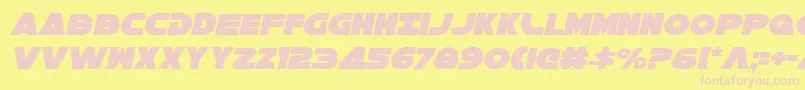 Galaxy1ci Font – Pink Fonts on Yellow Background