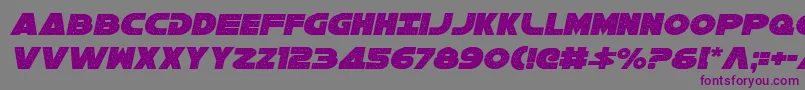 フォントGalaxy1ci – 紫色のフォント、灰色の背景