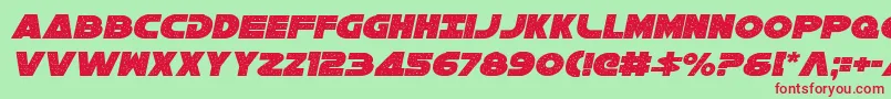 Galaxy1ci-fontti – punaiset fontit vihreällä taustalla