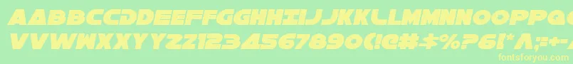 Шрифт Galaxy1ci – жёлтые шрифты на зелёном фоне