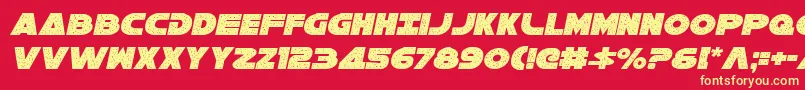 Galaxy1ci Font – Yellow Fonts on Red Background