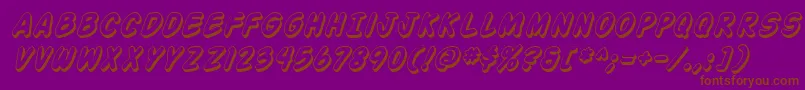 ActionManShadedItalic Font – Brown Fonts on Purple Background