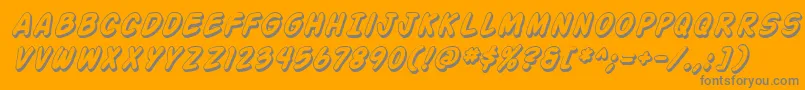 ActionManShadedItalic Font – Gray Fonts on Orange Background