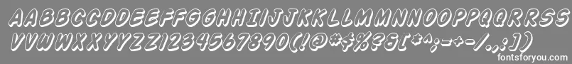 ActionManShadedItalic Font – White Fonts on Gray Background