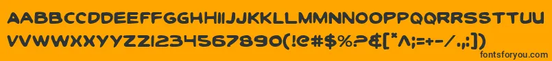 Toonti Font – Black Fonts on Orange Background