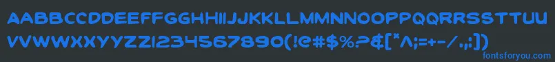 Toonti Font – Blue Fonts on Black Background