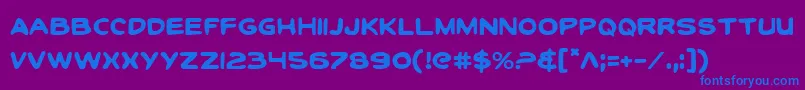 Toonti Font – Blue Fonts on Purple Background