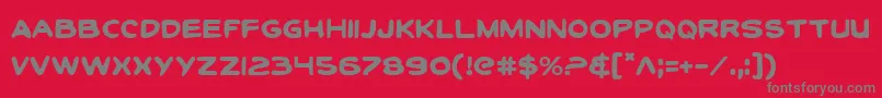 Toonti Font – Gray Fonts on Red Background