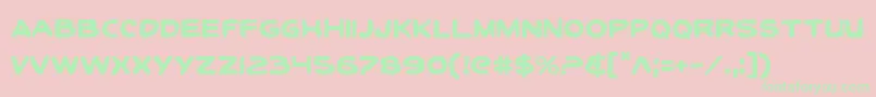 Toonti Font – Green Fonts on Pink Background