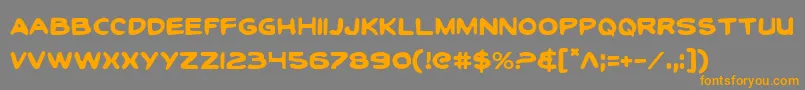 Toonti Font – Orange Fonts on Gray Background