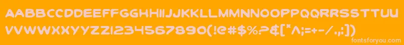Toonti Font – Pink Fonts on Orange Background