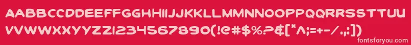 Toonti Font – Pink Fonts on Red Background