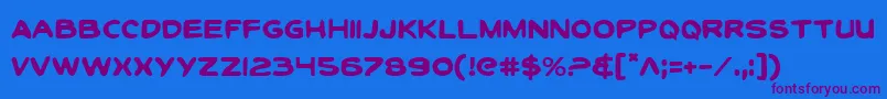 Toonti Font – Purple Fonts on Blue Background