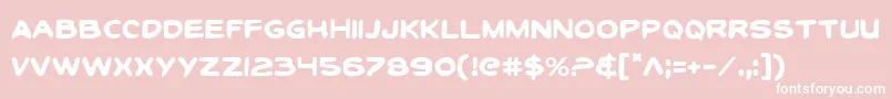 Toonti Font – White Fonts on Pink Background