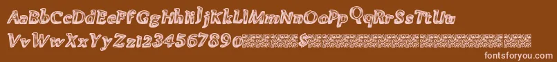 Greatpoints Font – Pink Fonts on Brown Background
