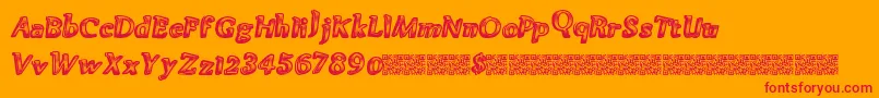 Greatpoints Font – Red Fonts on Orange Background