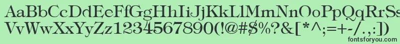 fuente TypographyTimesRegular – Fuentes Negras Sobre Fondo Verde