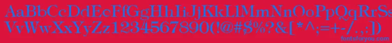 TypographyTimesRegular Font – Blue Fonts on Red Background