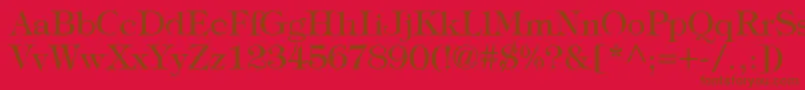 TypographyTimesRegular Font – Brown Fonts on Red Background