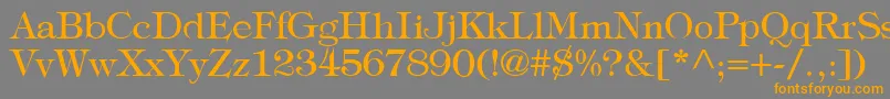 TypographyTimesRegular Font – Orange Fonts on Gray Background