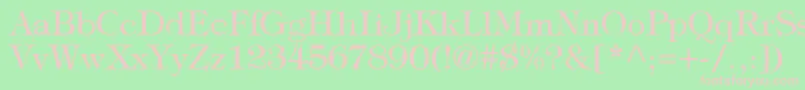 TypographyTimesRegular Font – Pink Fonts on Green Background