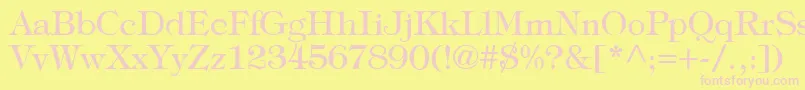 TypographyTimesRegular Font – Pink Fonts on Yellow Background