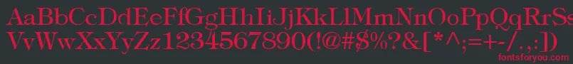 fuente TypographyTimesRegular – Fuentes Rojas Sobre Fondo Negro