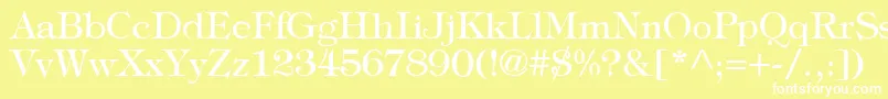 TypographyTimesRegular Font – White Fonts on Yellow Background