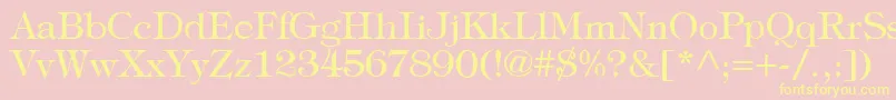 TypographyTimesRegular Font – Yellow Fonts on Pink Background