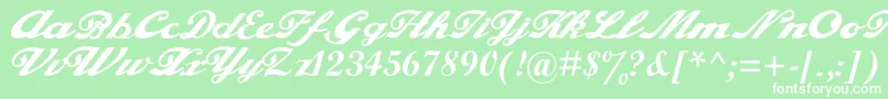 Alfaowner.ComScript Font – White Fonts on Green Background