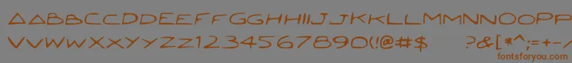 Jetta Font – Brown Fonts on Gray Background