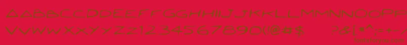 フォントJetta – 赤い背景に茶色の文字