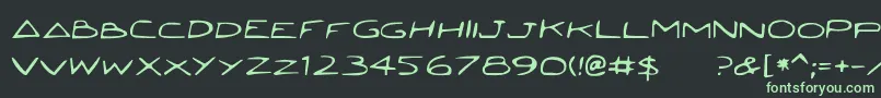 Jetta Font – Green Fonts on Black Background