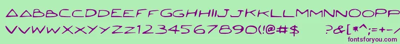Jetta Font – Purple Fonts on Green Background