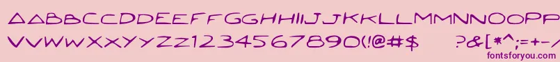 Jetta Font – Purple Fonts on Pink Background