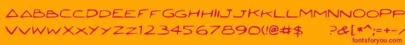 Jetta Font – Red Fonts on Orange Background