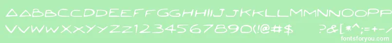 Jetta Font – White Fonts on Green Background