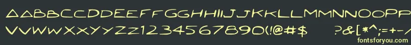 Jetta Font – Yellow Fonts on Black Background