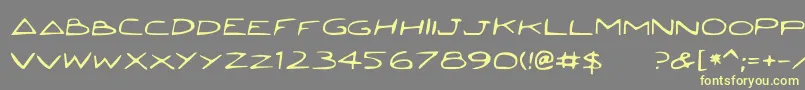 Jetta Font – Yellow Fonts on Gray Background