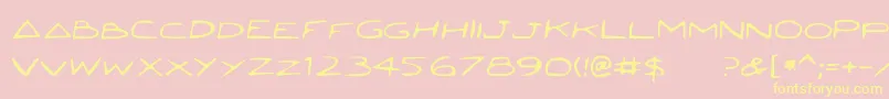 Jetta Font – Yellow Fonts on Pink Background