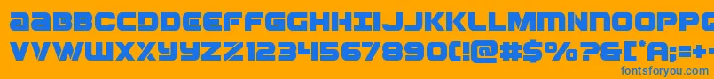 Ozda Font – Blue Fonts on Orange Background