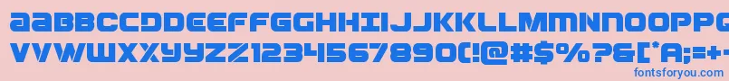 Ozda Font – Blue Fonts on Pink Background