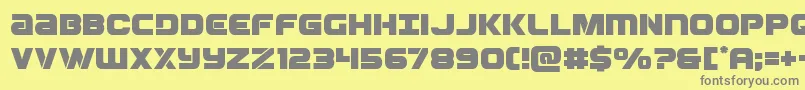 Ozda Font – Gray Fonts on Yellow Background