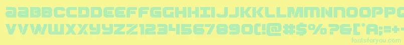 Ozda Font – Green Fonts on Yellow Background