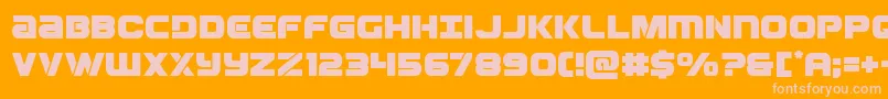 Ozda Font – Pink Fonts on Orange Background