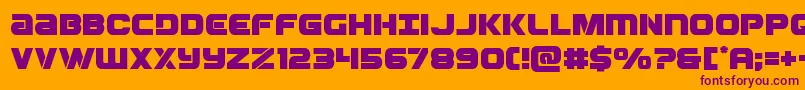 Ozda Font – Purple Fonts on Orange Background