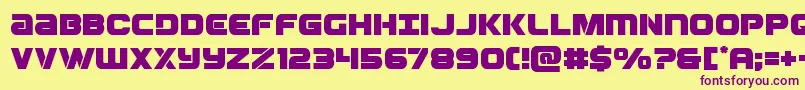 Ozda Font – Purple Fonts on Yellow Background