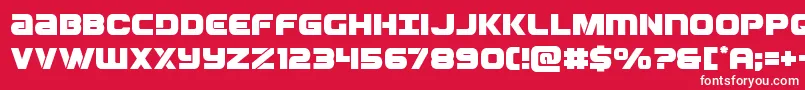 フォントOzda – 赤い背景に白い文字