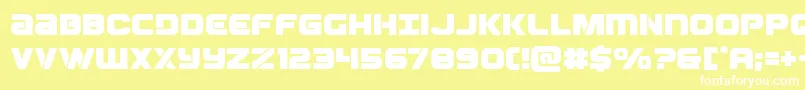 Ozda Font – White Fonts on Yellow Background